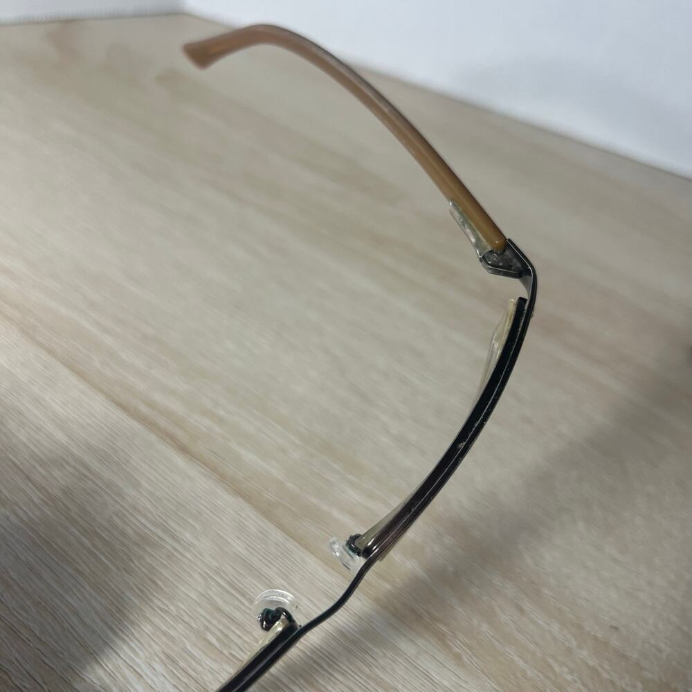 Gucci GG739 C5A Eyeglasses Brown Frames Half Rim PARTS ONLY 53-18-125 Italy - Picture 5 of 16